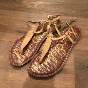 Sam Edelman Tan T-strap sandal